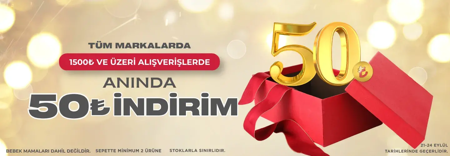 1500 tl ye 50 tl kampanyası 21-24 Eylül 