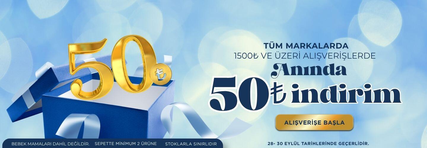 1500 tl ye 50 tl kampanyası 28-30 Eylül 