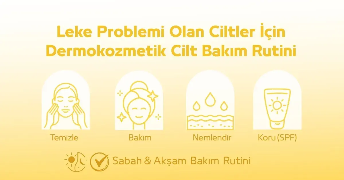 Leke Problemi Olan Ciltler İçin Dermokozmetik Cilt Bakım Rutini