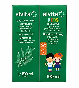 Alvita Kids Bit Spreyi + Tea Tree Oil Şampuan Seti - Alvita
