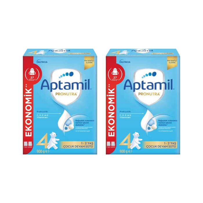 Aptamil Pronutra 4 Numara 1-2 Yaş Çocuk Devam Sütü 900 gr x 2 Adet - 1