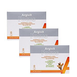 Argivit Focus L-Arjinin, Fosfotidilserin, Multivitamin ve Multimineral 30 Saşe 3'lü Set - Argivit