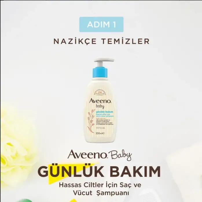 Aveeno Baby Günlük Bakım Hassas Ciltler İçin Saç ve Vücut Şampuanı 250 ml - 2