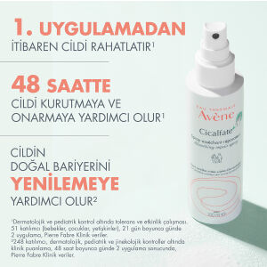 Avene Cicalfate+ Kurutucu ve Yatıştırıcı Etkiye Sahip Onarıcı Bakım Spreyi 100 ml - 4