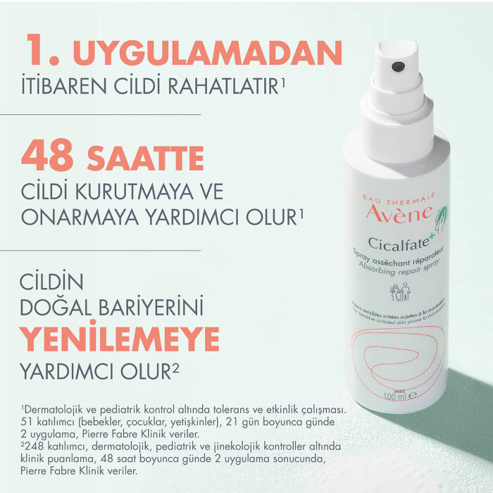 Avene Cicalfate+ Kurutucu ve Yatıştırıcı Etkiye Sahip Onarıcı Bakım Spreyi 100 ml - 4