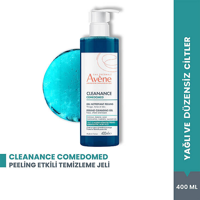 Avene Cleanance Comedomed Laktik ve Süksinik Asit İçeren Peeling Etkili Temizleme Jeli 400 ml - 2