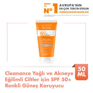 Avene Cleanance Yağlı ve Akneye Eğilimli Ciltler için SPF 50+ Renkli Güneş Koruyucu 50 ml - 2