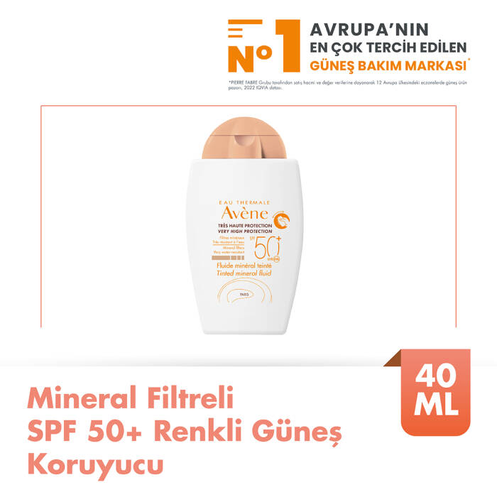 Avene Fluide Mineral Filtreli SPF 50+ Renkli Güneş Koruyucu 40 ml - 2