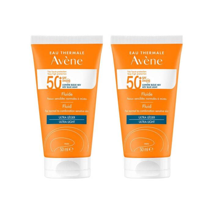 Avene Fluide SPF 50+ Normal ve Karma Ciltler için Güneş Koruyucu 50 ml x 2 Adet - 1