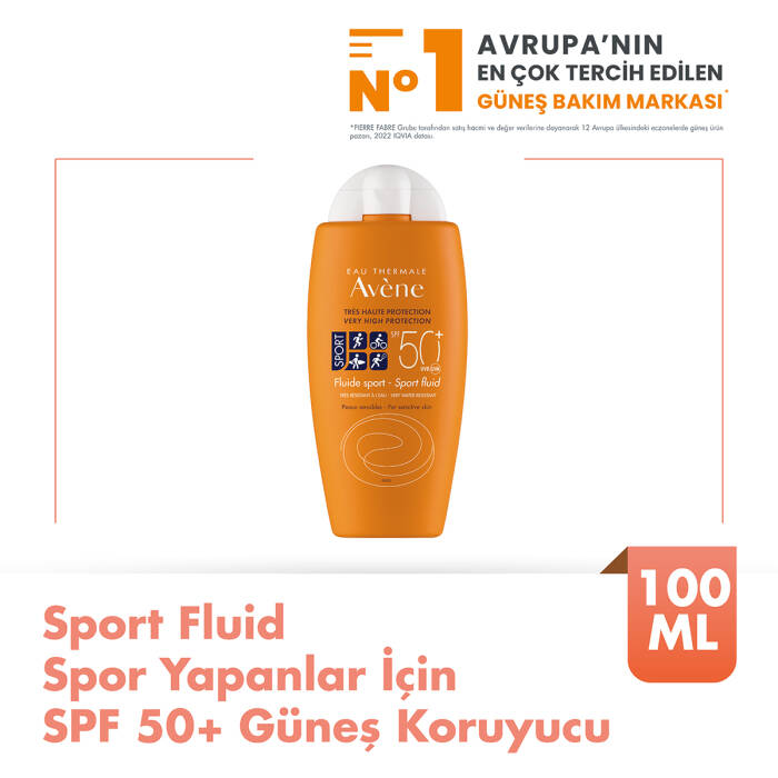 Avene Fluide Spor Yapanlar İçin SPF 50+ Güneş Koruyucu 100 ml - 2