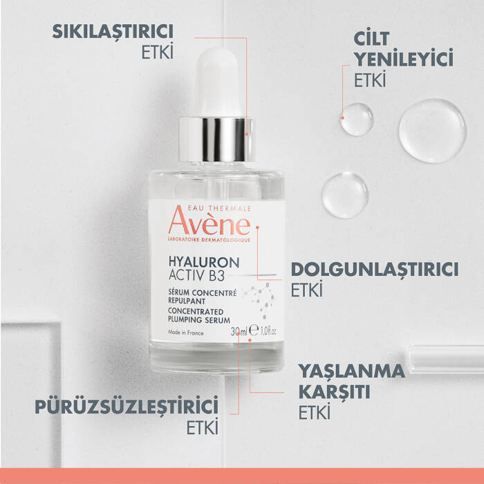 Avene Hyaluron ACTIV B3 Hyaluronik Asit ve Niasinamid İçerikli Dolgunlaştırıcı Konsantre Serum 30 ml - 4