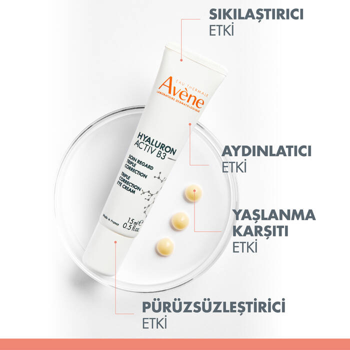 Avene Hyaluron ACTIV B3 Hyaluronik Asit ve Niasinamid İçerikli Üç Etkili Göz Çevresi Bakım Kremi 15 ml - 4