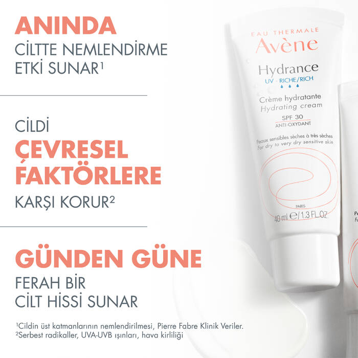 Avene Hydrance Rich SPF30 Kuru ve Hassas Ciltler için Güneş Korumalı Nemlendirici Krem 40 ml - 6