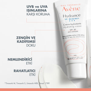 Avene Hydrance Rich SPF30 Kuru ve Hassas Ciltler için Güneş Korumalı Nemlendirici Krem 40 ml - 4