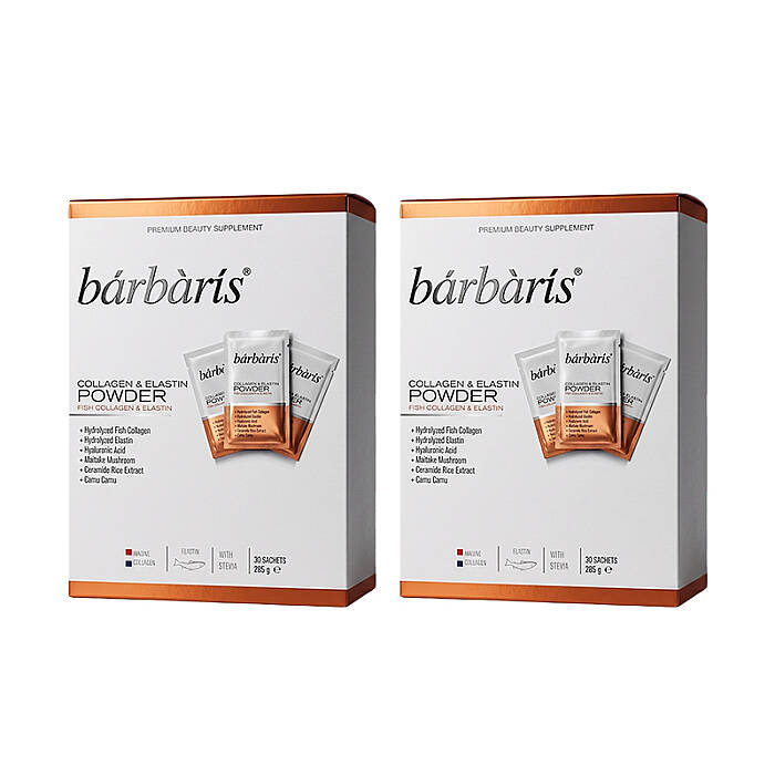 Barbaris Collagen & Elastin Powder 30 Saşe x 2 Adet - Shaker Hediyeli - 1