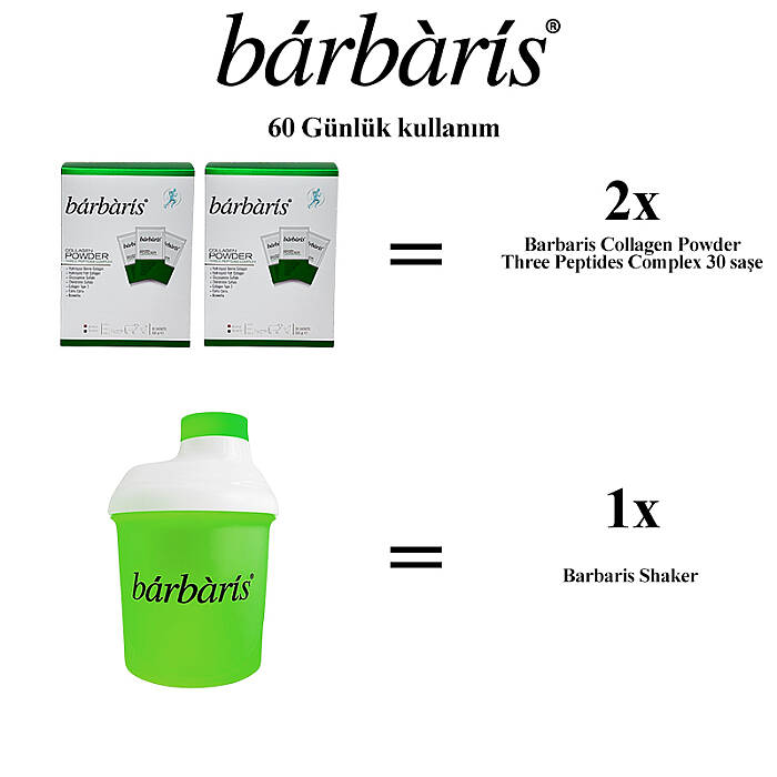 Barbaris Collagen Powder Three Peptides Complex 30 Saşe x 2 Adet - Shaker Hediyeli - 2