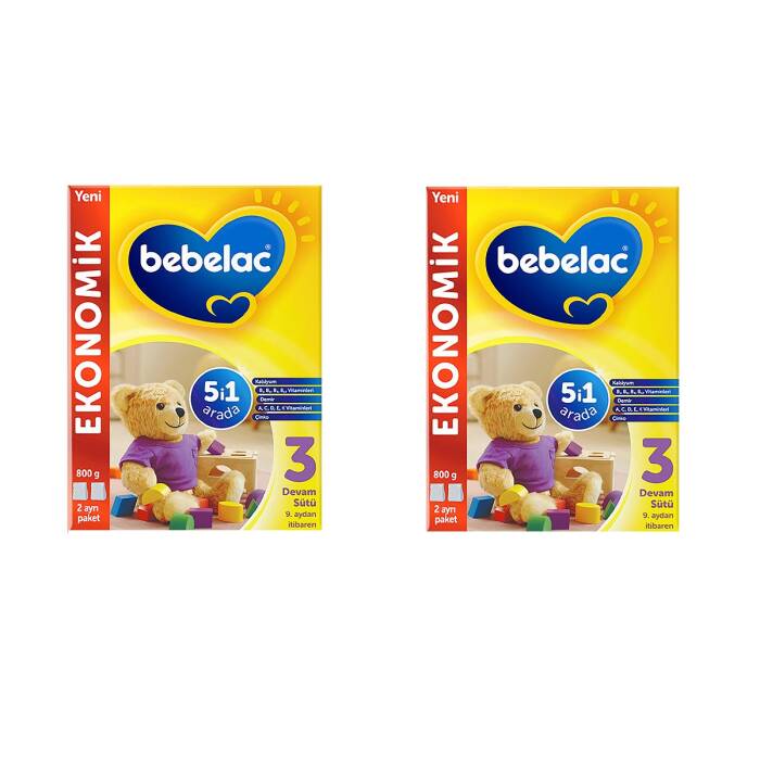 Bebelac 3 Çocuk Devam Sütü 9 Ay+ 800 gr x 2 Adet - 1