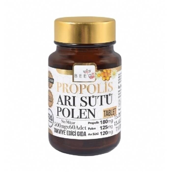 Beeo Propolis Arı Sütü Polen Tablet (Yetişkin) 500 mg x 60 Adet - 1