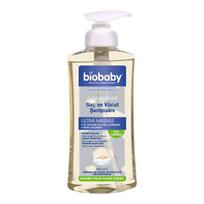 Biobaby Bebek Şampuanı Saç ve Vücut 500 ml - 1