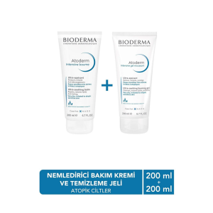 Bioderma Atoderm Atopik Ciltler İçin Temizleyici ve Nemlendirici Bakım Seti - Bioderma 