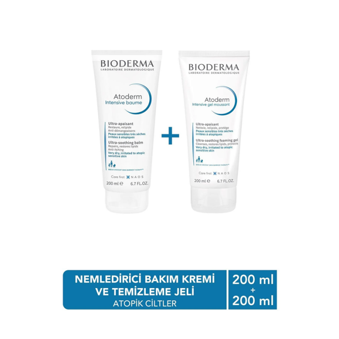 Bioderma Atoderm Atopik Ciltler İçin Temizleyici ve Nemlendirici Bakım Seti - 1