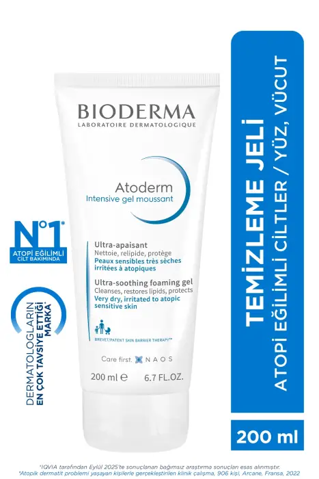 Bioderma Atoderm Atopik Ciltler İçin Temizleyici ve Nemlendirici Bakım Seti - 3