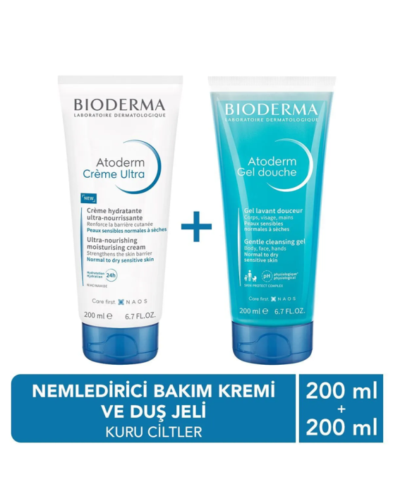 Bioderma Atoderm Nemlendirici ve Temizleyici Bakım Seti - 1