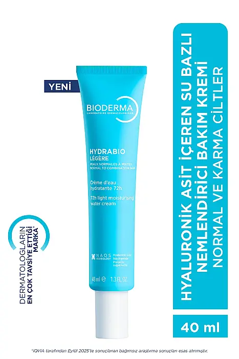 Bioderma Hydrabio Light Normal ve Karma Ciltler İçin Hyaluronik Asit İçeren Su Bazlı Nemlendirici Krem 40 ml - 2