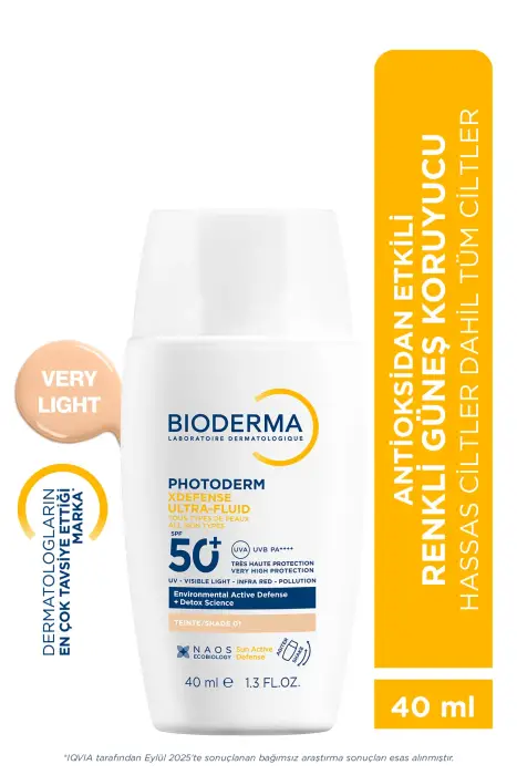 Bioderma Photoderm XDefense Spf50+ Tüm Cilt Tipleri Antioksidan Etkili Renkli Güneş Kremi Very Light 40 ml - 2
