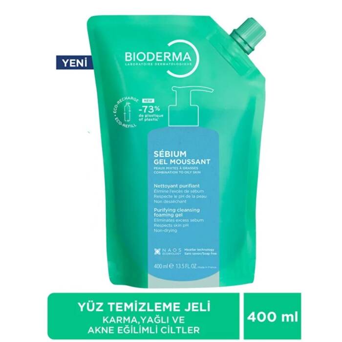 Bioderma Sebium Foaming Gel Refill 400 ml - 1