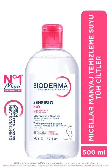 Bioderma Sensibio H2O Micellar Makyaj Temizleme Suyu 500 ml 2'li Set - 3