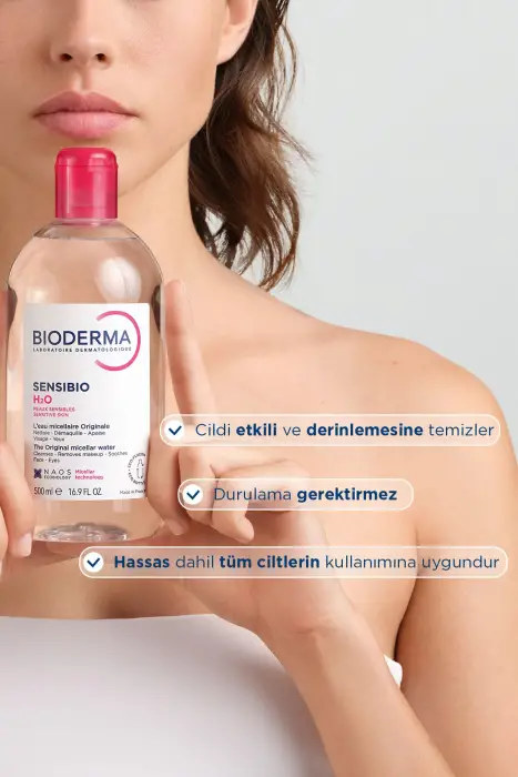 Bioderma Sensibio H2O Micellar Makyaj Temizleme Suyu 500 ml 2'li Set - 6
