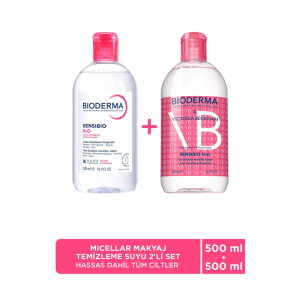 Bioderma Sensibio H2O Micellar Makyaj Temizleme Suyu 500 ml 2'li Set - Bioderma 