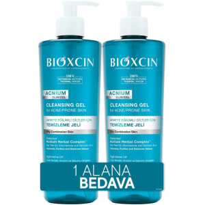Bioxcin Acnium Sebum Dengeleyici Yüz Yıkama Jeli 500 ml - 1 Alana 1 Bedava - Bioxcin