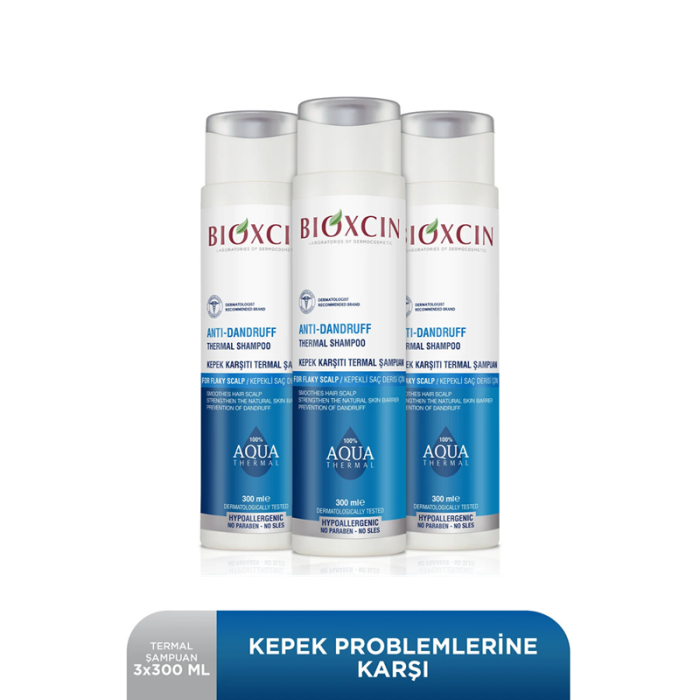 Bioxcin Aqua Thermal Kepek Karşıtı Şampuan 300 ml x 3 Adet - 1