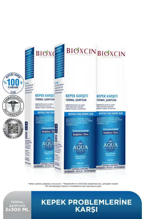 Bioxcin Aqua Thermal Kepek Karşıtı Şampuan 300 ml x 3 Adet - 2