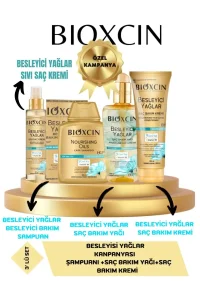 Bioxcin Besleyici Yağlar Bakım Şampuanı 300ml+Saç Bakım Yağı 150ml+Saç Bakım Kremi 250ml+ Sıvı Saç Kremi 200ml - Bioxcin