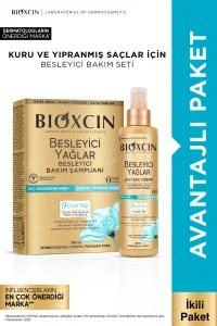 Bioxcin Besleyici Yağlar Onarıcı Şampuan 300ml + Sıvı Saç Kremi 200ml Seti - Bioxcin