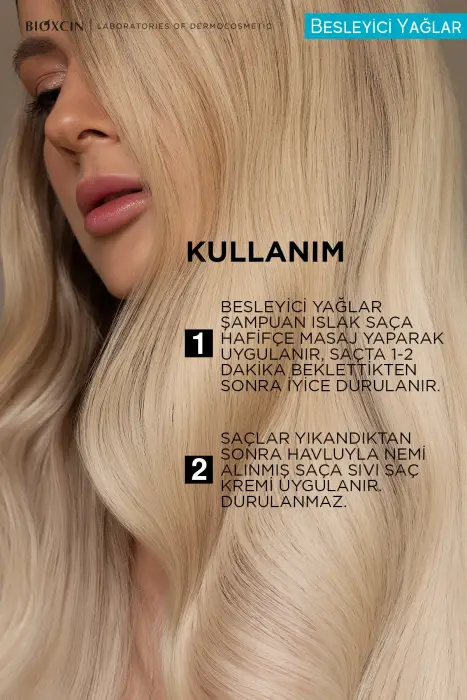 Bioxcin Besleyici Yağlar Onarıcı Şampuan 300ml + Sıvı Saç Kremi 200ml Seti - 5