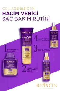 Bioxcin Collagen & Biotin Ekstra Hacim ve Dolgunlaştırıcı Şampuan 300 ml - 3 Al 2 Öde x 2 Adet - 7