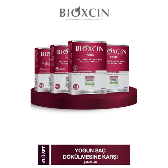 Bioxcin Forte Yoğun Dökülme Karşıtı Şampuan 300 ml x 4 Adet - 1