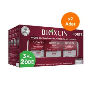 Bioxcin Forte Yoğun Dökülme Karşıtı Şampuan (Tüm Saç Tipleri İçin) 3x300 ml x 2 Paket - Bioxcin