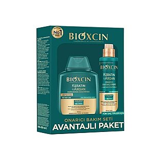 Bioxcin Keratin & Argan Avantaj Paketi - Şampuan 300 ml + Saç Kremi 200 ml - Bioxcin