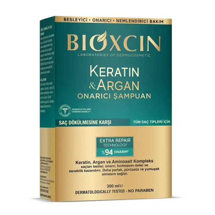 Bioxcin Keratin & Argan Onarıcı Şampuan 300 ml - 1