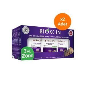 Bioxcin Saç Dökülmesine Karşı Siyah Sarımsak Şampuanı 3x300 ml x 2 Paket - Bioxcin