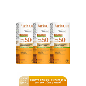 Bioxcin Sun Care Acnium SPF50+ Güneş Koruyucu Krem 150 ml x 3 Adet - Bioxcin