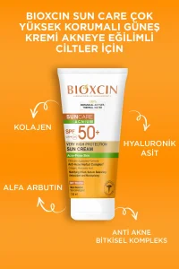 Bioxcin Sun Care Acnium SPF50+ Güneş Koruyucu Krem 150 ml x 3 Adet - 4