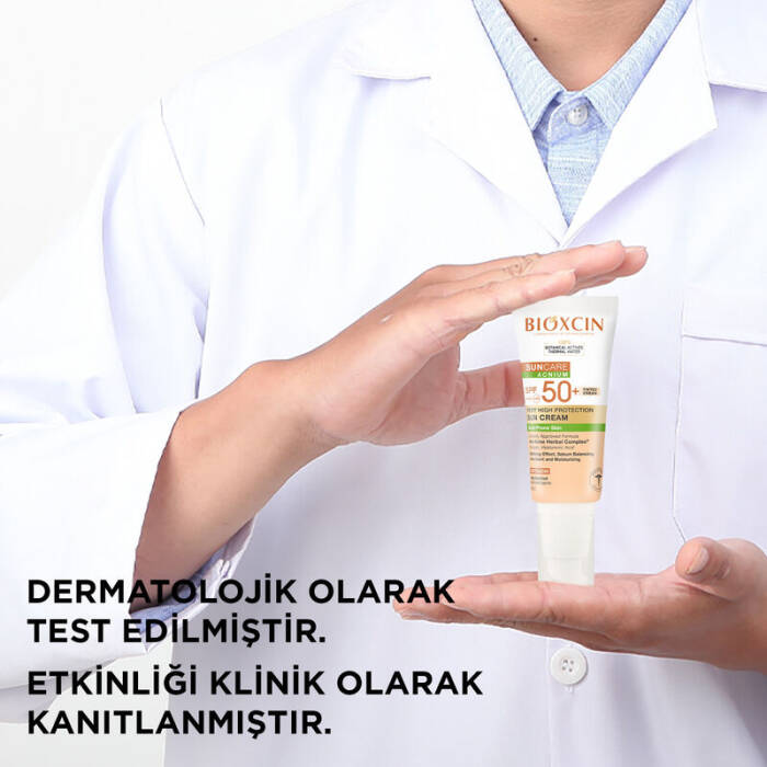 Bioxcin Sun Care Acnium Tinted Akneye Eğilimli Ciltler İçin Renkli Güneş Kremi SPF50+ 50 ml - 4