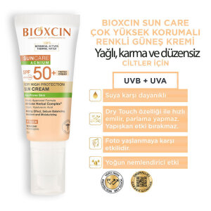 Bioxcin Sun Care Acnium Tinted Akneye Eğilimli Ciltler İçin Renkli Güneş Kremi SPF50+ 50 ml - 7