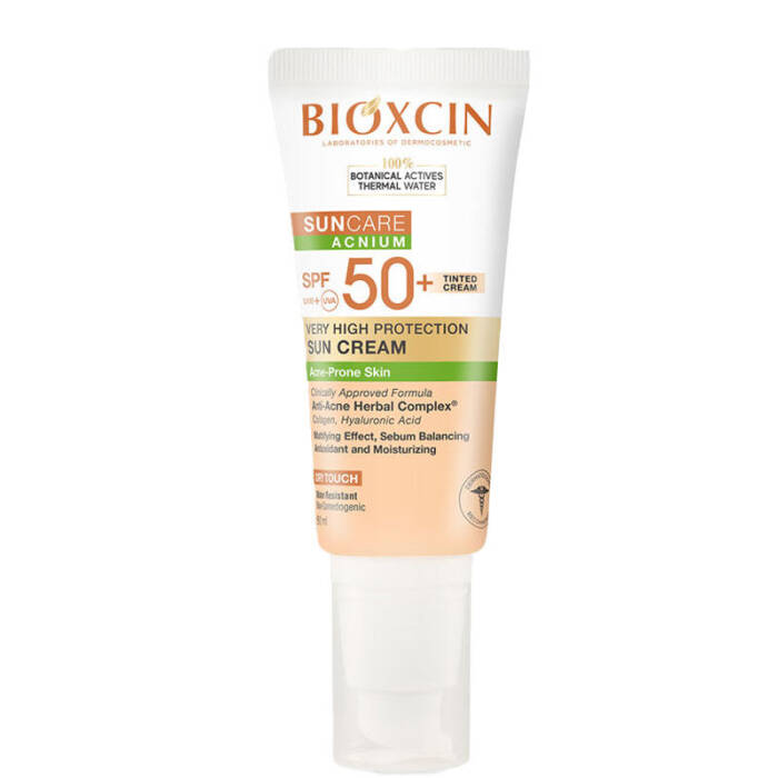 Bioxcin Sun Care Acnium Tinted Akneye Eğilimli Ciltler İçin Renkli Güneş Kremi SPF50+ 50 ml - 1